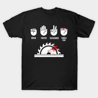 Rock, Paper, Scissors, Table Saw Funny carpenter joke T-Shirt